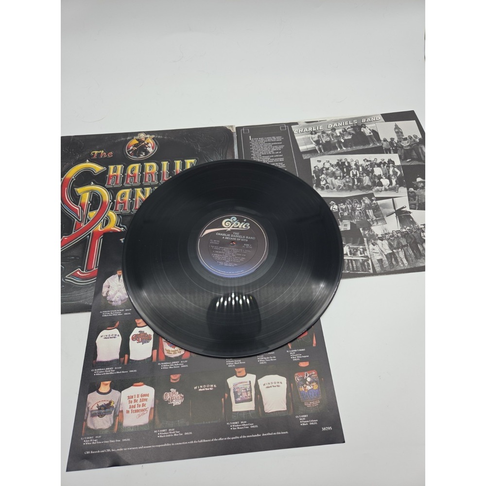 THE CHARLIE DANIELS BAND - A Decade Of Hits 1983 Vinyl LP Record EPIC